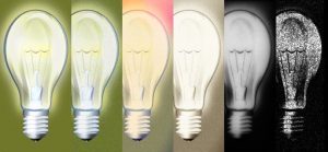 progression of copied light bulb pictures